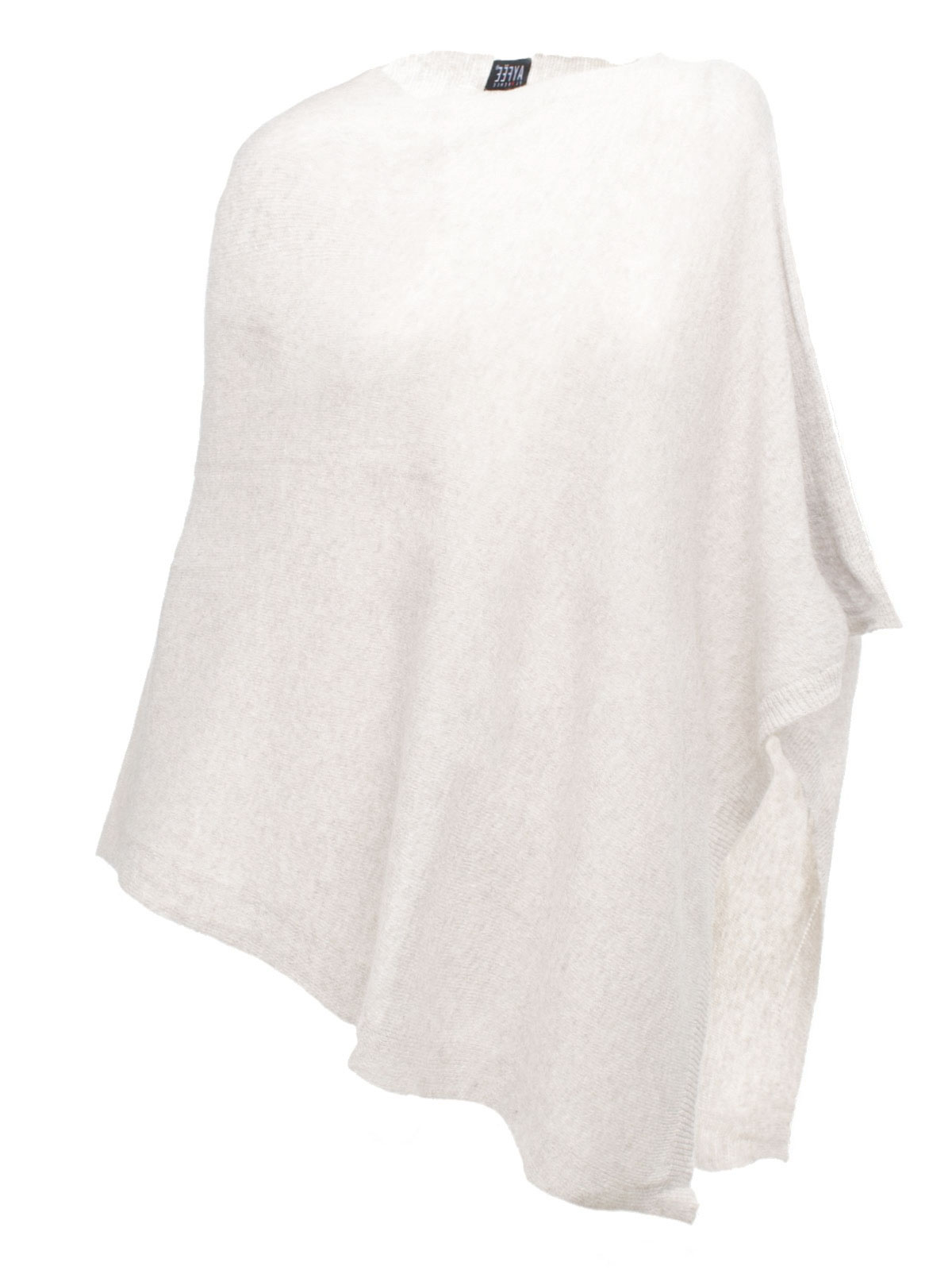 PONCHO MAGLIA, TG UNICA  - IVORY
